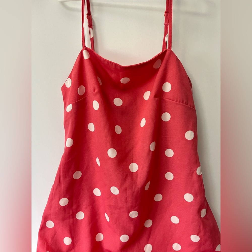 Francesca's polka dot pink dress. Woman’s Size XXS. New with tags